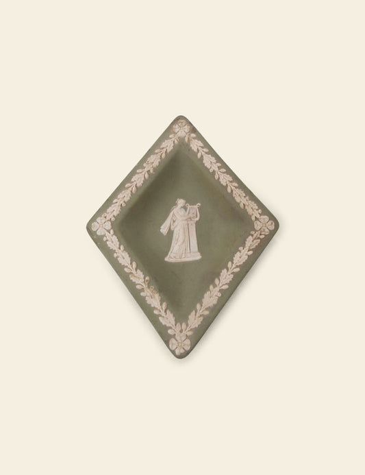 Sage Green Diamond-Shaped Dish