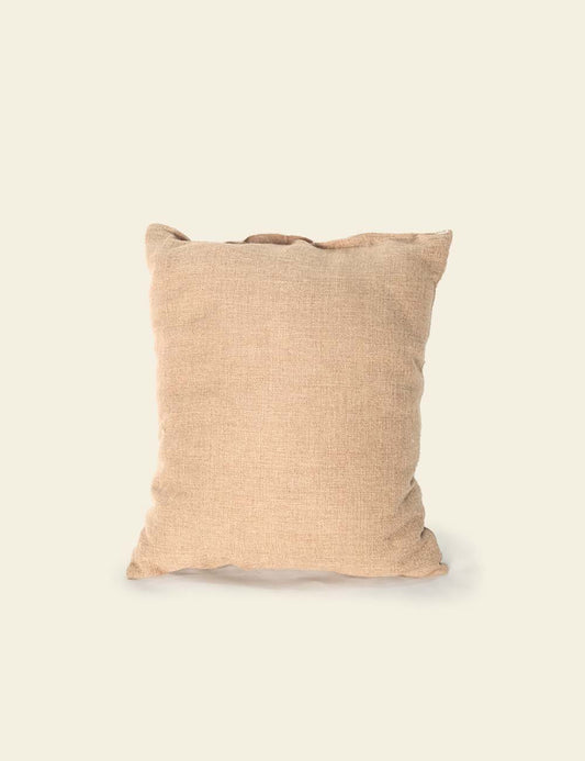 Jute Linen Woven Light Gold Cushion
