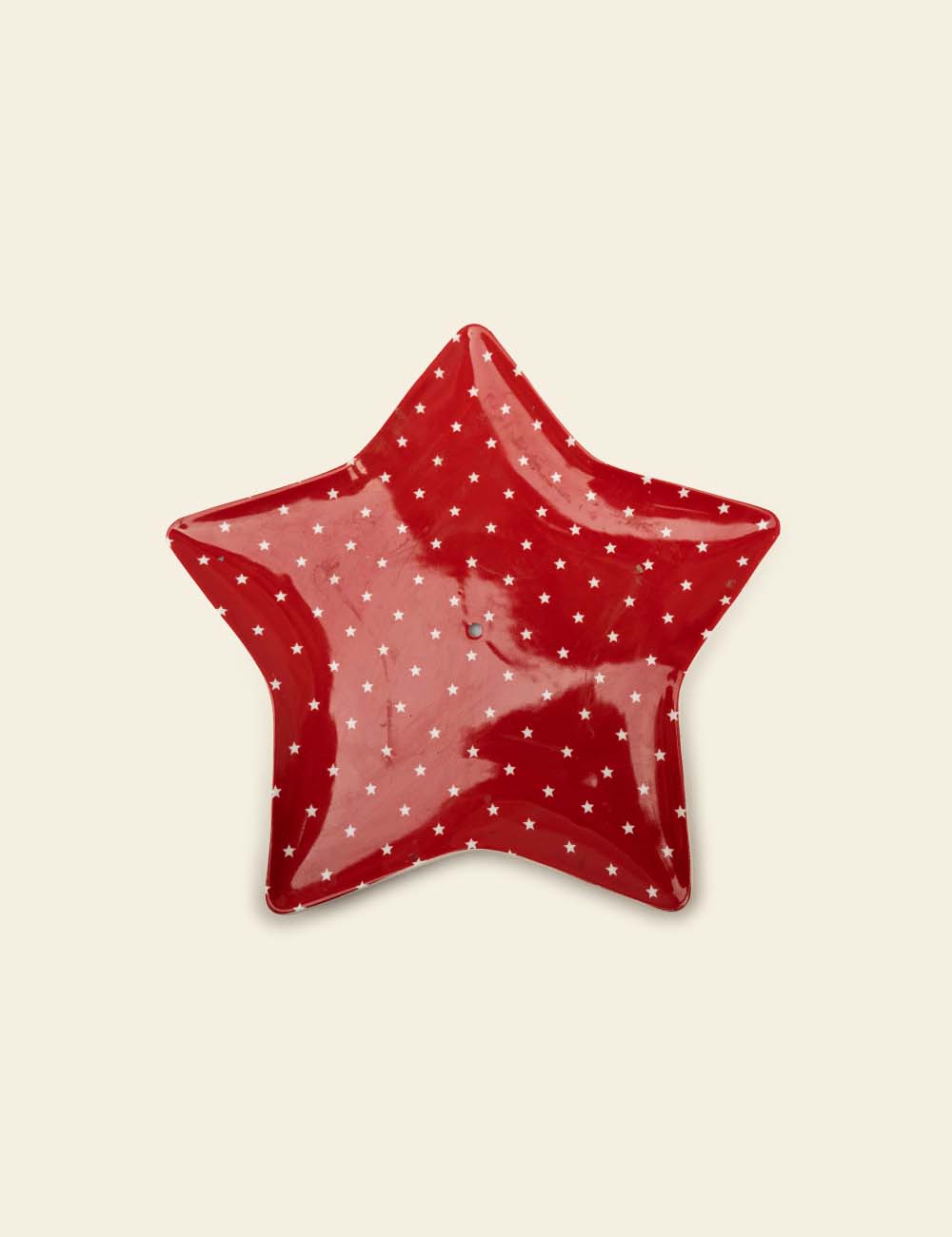 Star Shape Red and White Plate