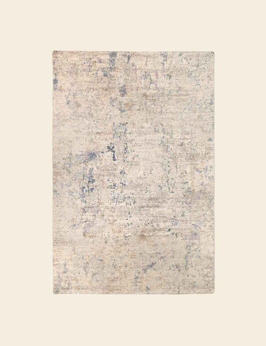 Light Blue & Ivory Abstract Rug