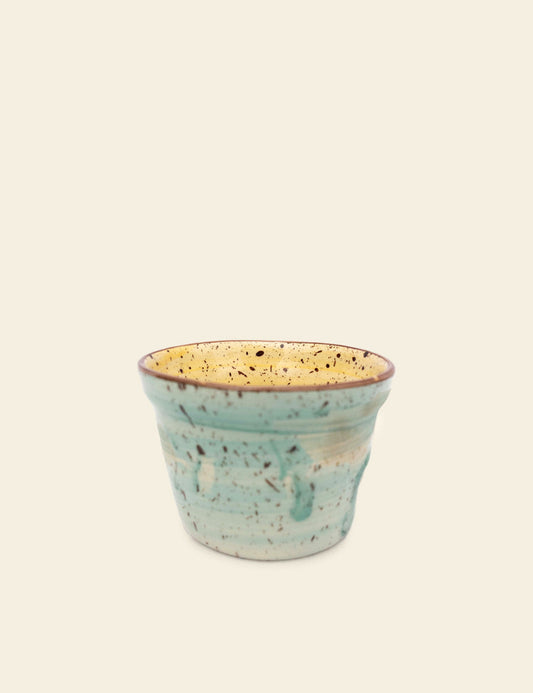 Light Blue Speckled Plant Pot