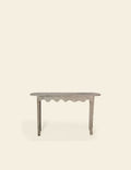 Light Grey Scalloped Console Table