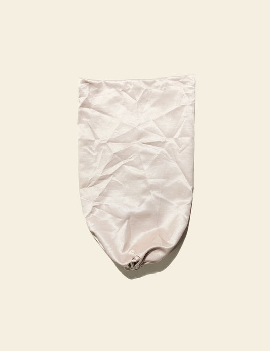 Light Rose & White Silk Back Rest Cover