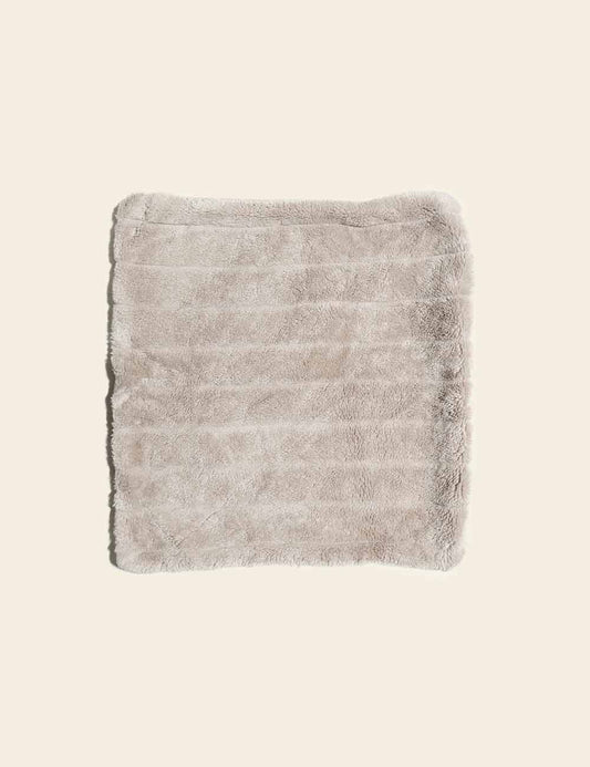 Light Taupe Faux Fur Cushion Cover