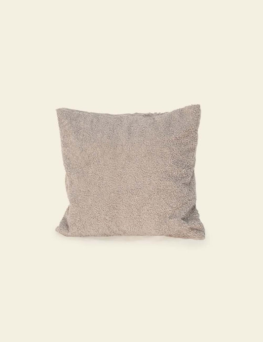 Light Warm Grey Sheep Wool Cushion