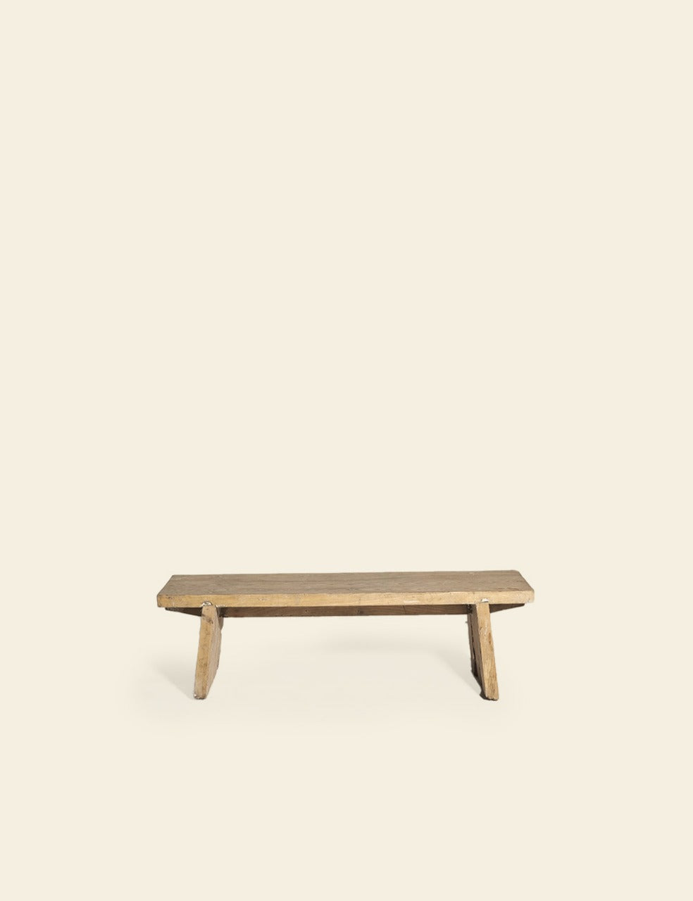 Light Wood Slab Bench