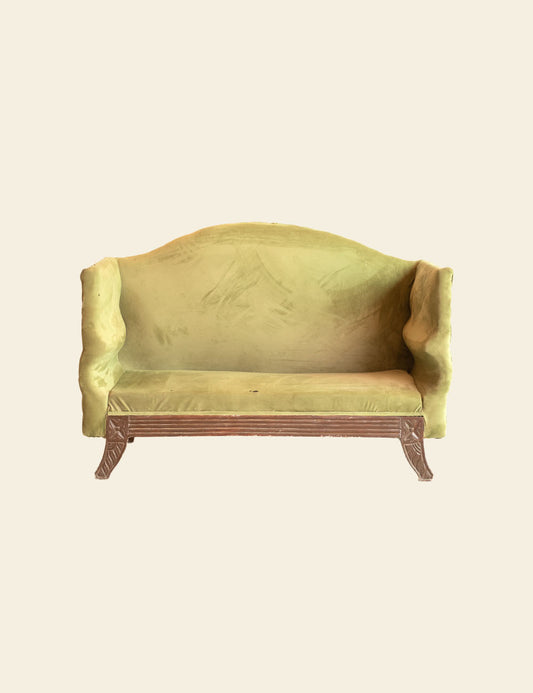 Lime Green Upholstered Loveseat