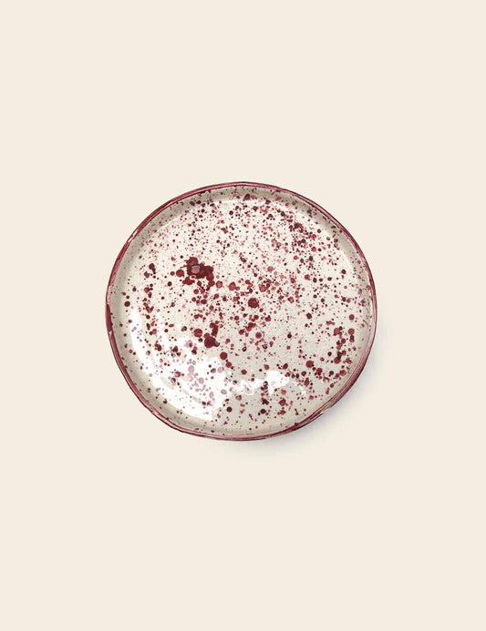 Luncheon Red Speckled Plate