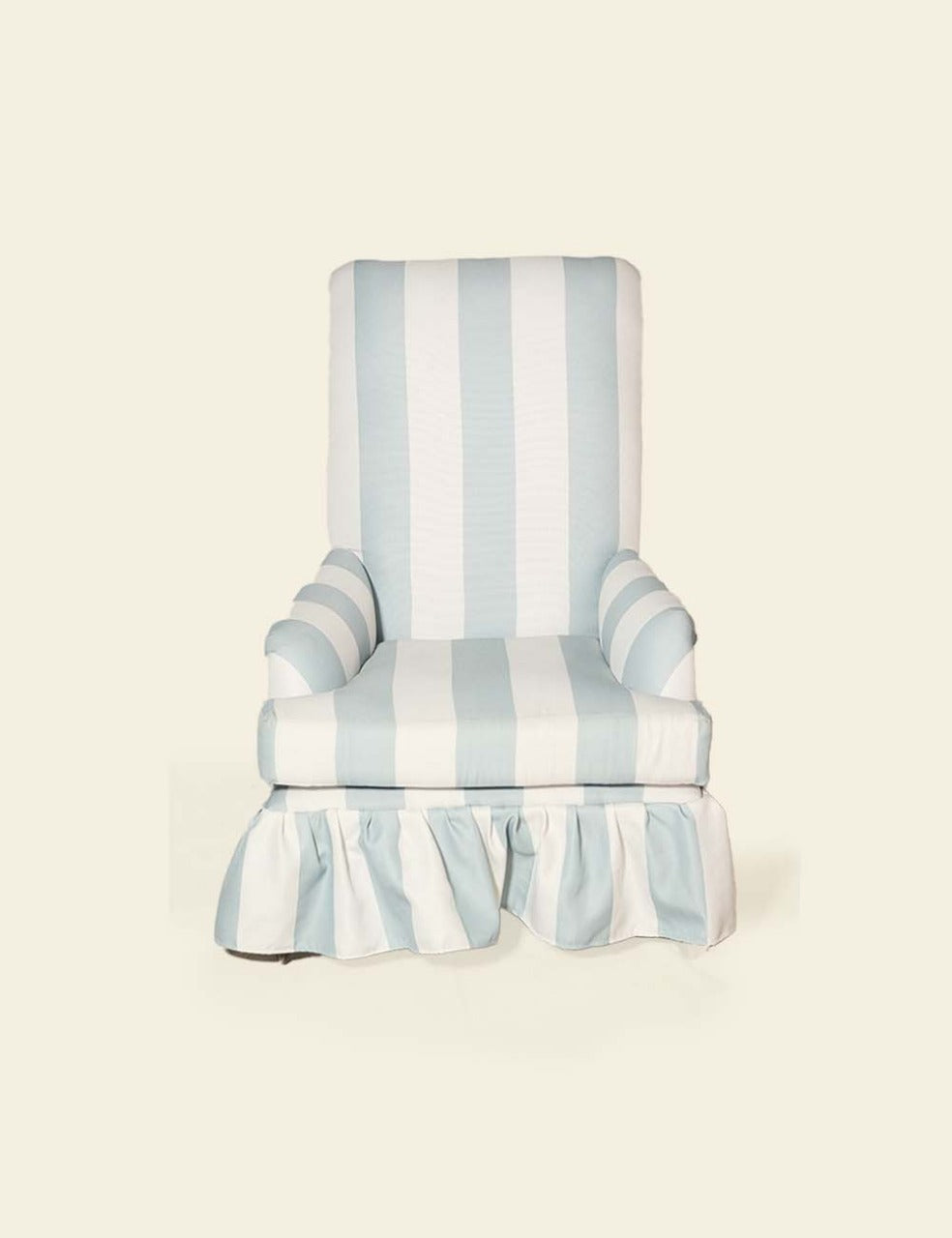Maud Plain Blue Stripe Sofia Armchair