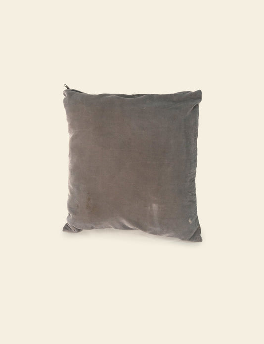 Medium Grey Velour Cushion
