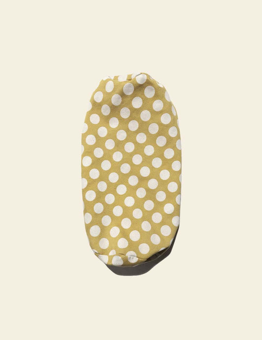 Mustard Yellow & White Polka Dot Back Rest Cover
