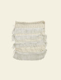 Off-White Handwoven Fur Cushion Cover