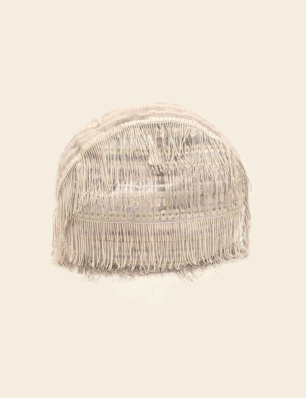 Off-White Macramé Pillow Cushion