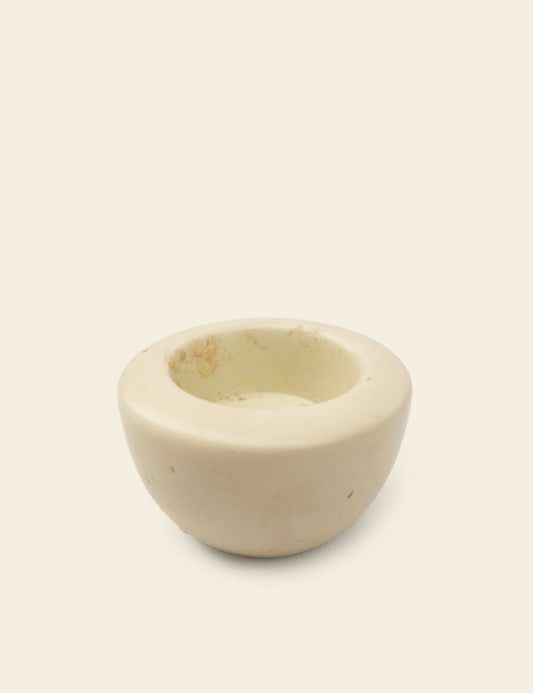 Off-White Marble Tealight Candle Holder