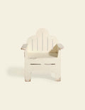 Off-White Small Wooden Outdoor Chair