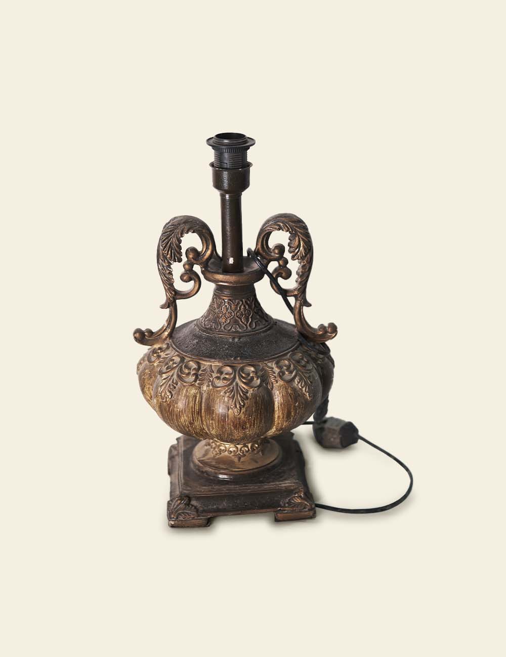 Old Floral Ceramic Lamp