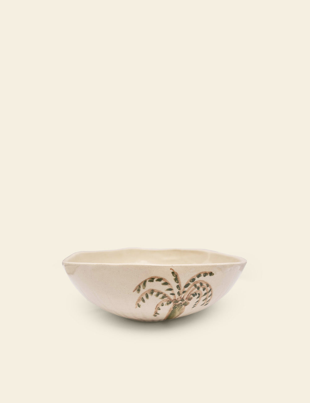 Olive Green Palm Court Oval Bowl