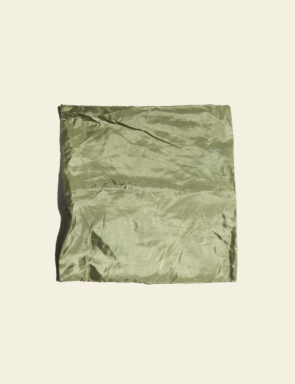 Olive Green Silk Cushion Cover