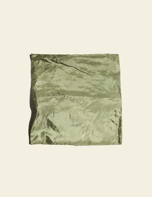 Olive Green Silk Cushion Cover