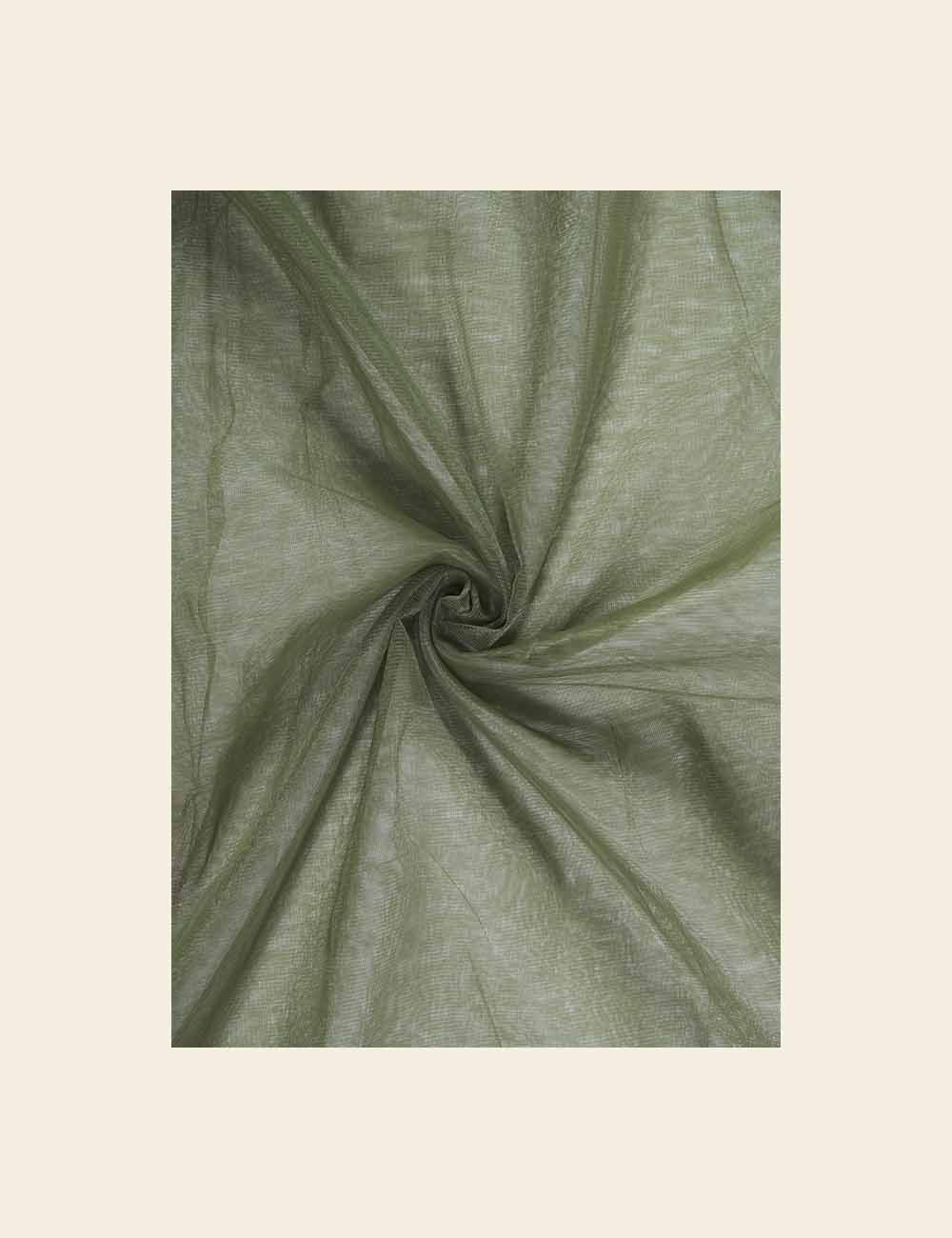 Olive Green Soft Tulle Fabric