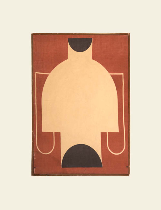 Orange Man Eclectic Abstract Painting
