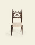 Paolo Buffa Walnut and Rush High Back Chair