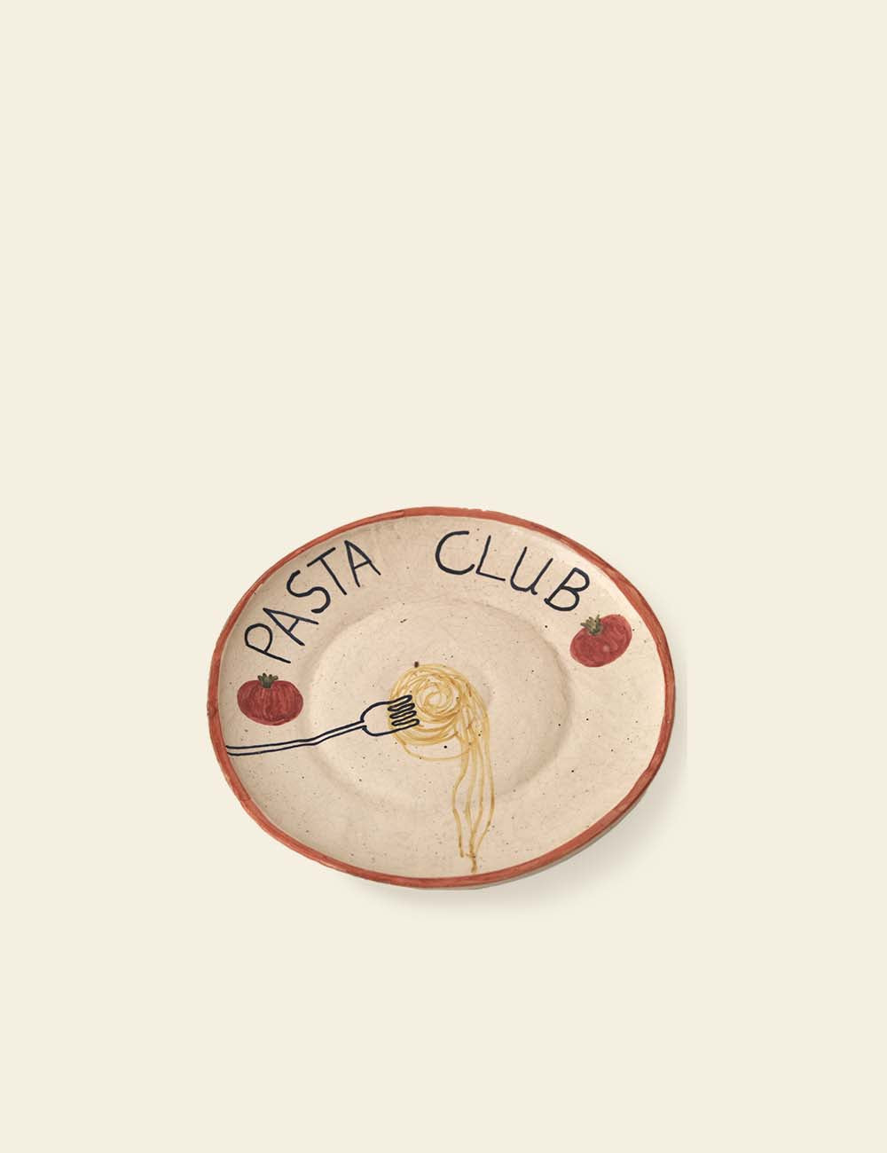 Pasta Club Ceramic Plate