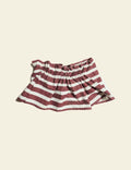 Red & White Striped Frill Cushion