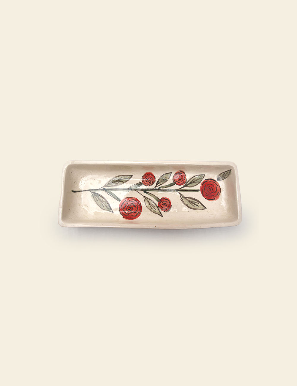 Red Poppy Tray