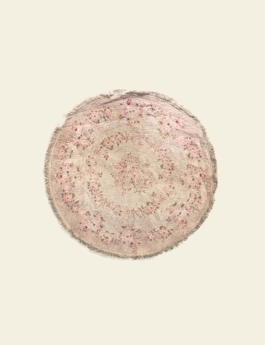 Rose Pink Round Rug