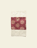 Rose Red & Cream Jamawar Back Rest Cover