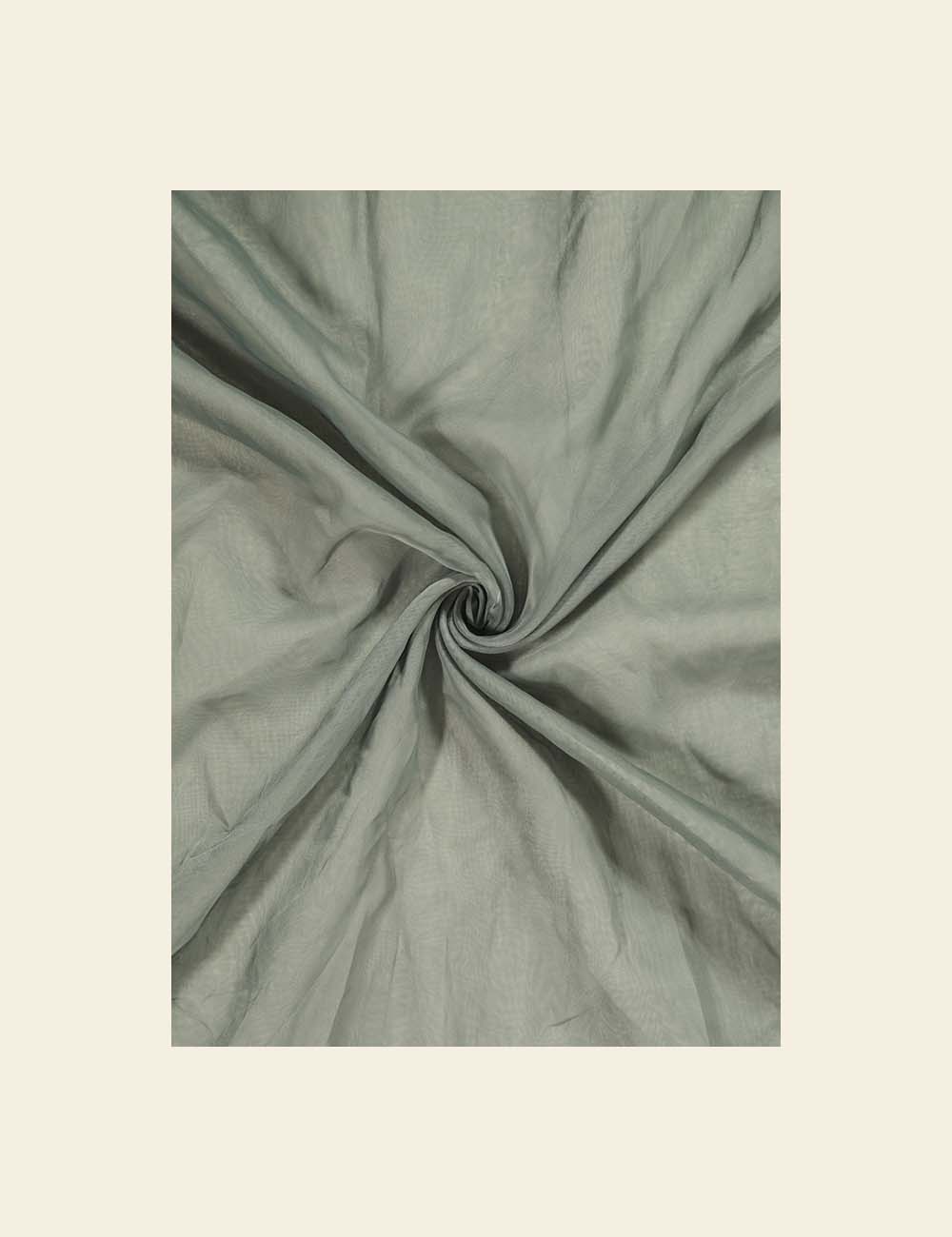 Sage Green Crinkle Yoryu Viscose Fabric