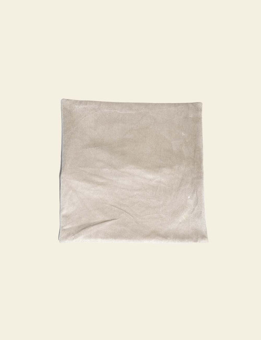 Silver & White Silk Cushion Cover
