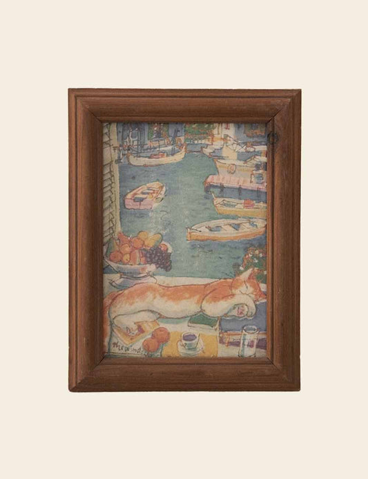 Small Wood Frame Miniature Painting