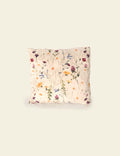 Splattered Wild Flowers Off White Pillow