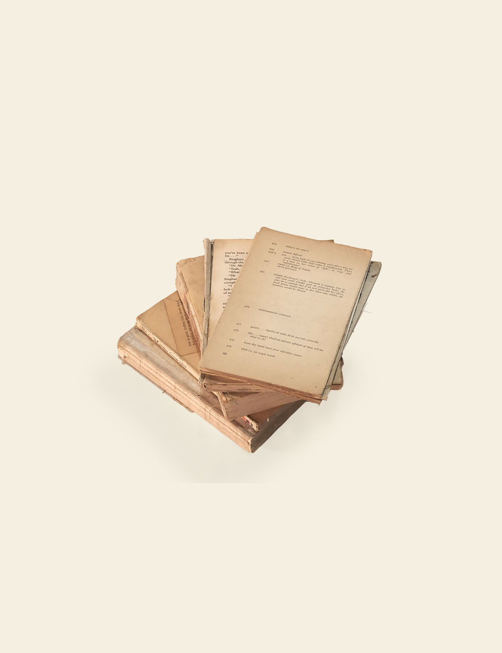 Stack of Old English Books & Papers