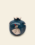 Sufi Dancing Dark Blue Ceramic Pomegranate