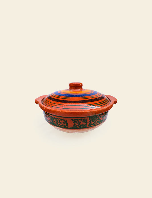 Terracotta Deep Serving Dish with Lid