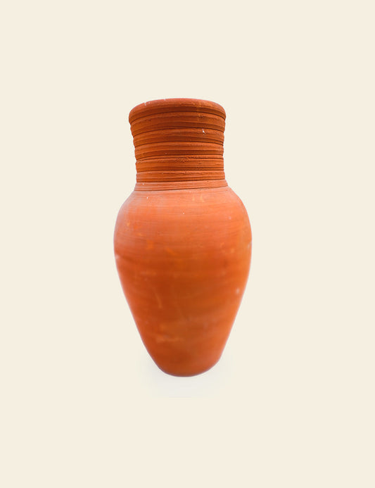 Terracotta High Neck Clay Vase