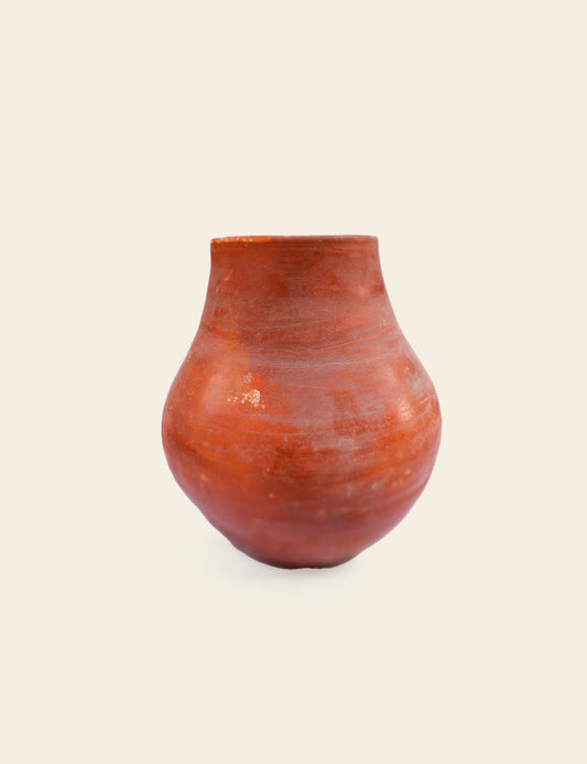 Round Terracotta Vase