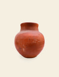 Round Terracotta Clay Vase