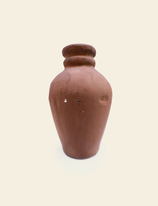 Dark Terracotta Clay Vase