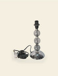 Vintage Crystal Balls & Chrome Table Lamp