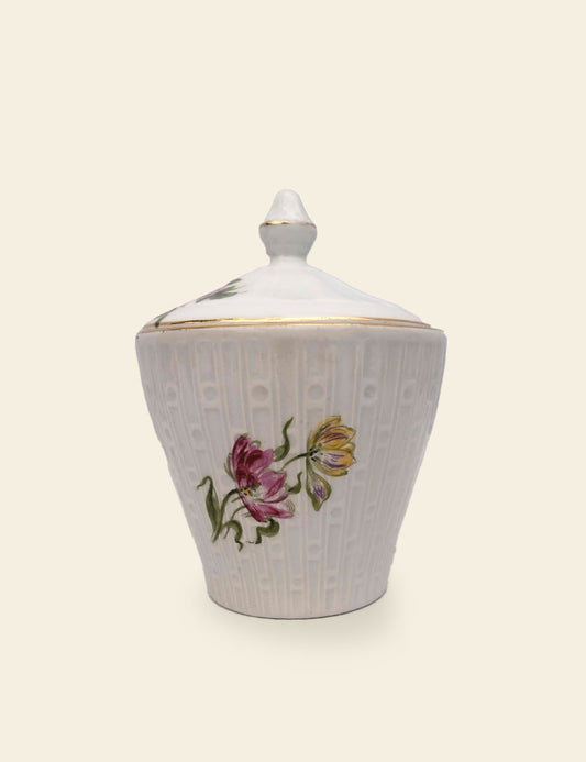 Vintage Flower Candy Jar