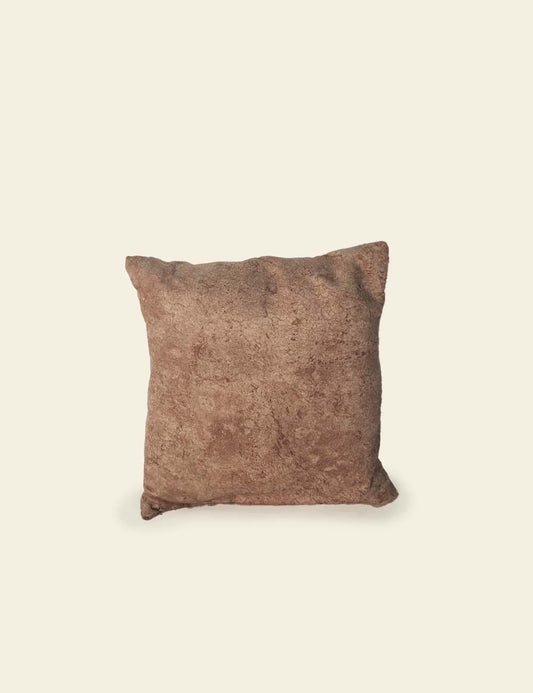 Vintage Saddle Tan Faux Leather Pillow