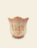 Vintage Staffordshire Jardiniere Rose Pink Pot Plant Holder Vase