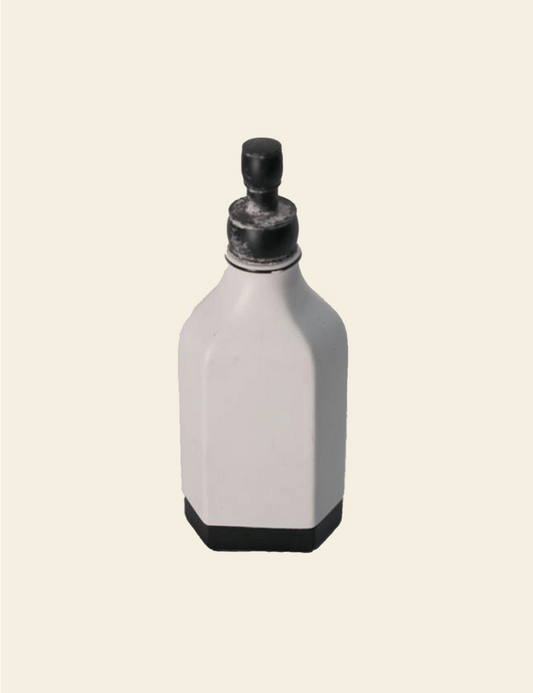 White and Black Soap Dispenser Vase