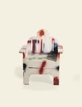 White Colorful Sprayed Mini Wooden Garden Chair