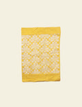 White & Yellow Floral Cotton Cushion Cover