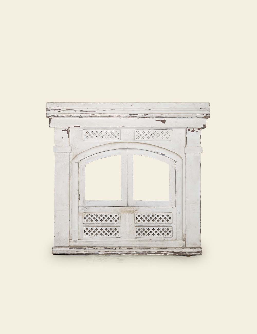 White Painted Wooden Window Frame